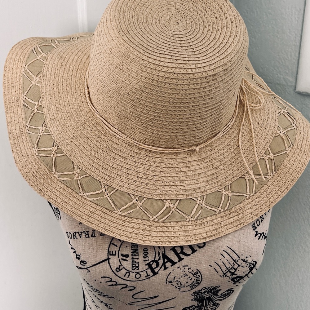 6 pcs Wide Brim Straw Sun Hat - Black - Picture 15 of 15